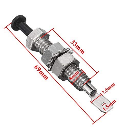Car Hood Pin Switch Universal Engine Car Auto Trunk Bonnet Door Pin Switch Adjustable Bonnet Alarm Security Light Hood Screw 2Pcs