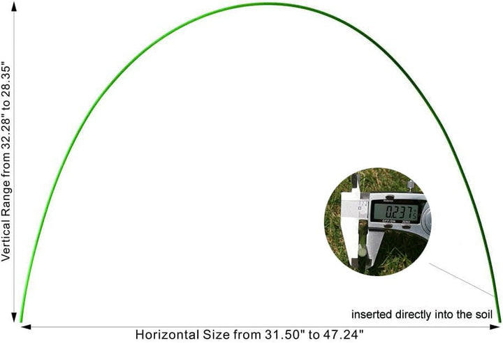 Greenhouse Hoops Hoop House Greenhouse Garden Hoops for Raised Beds Super Hoops Garden Tunnel Green House Hoops Garden Hoops and Netting Grow Tunnel Rowtunnel Fiberglass 5.9ft 6pack ONE Piece Design