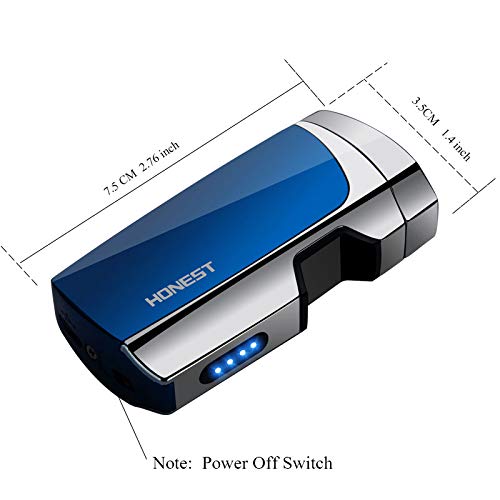 Windproof Arc Lighter X Plasma Lighters Rechargeable USB Lighter Electric Lighter for Cigarette with LED Display Power (Galaxy)