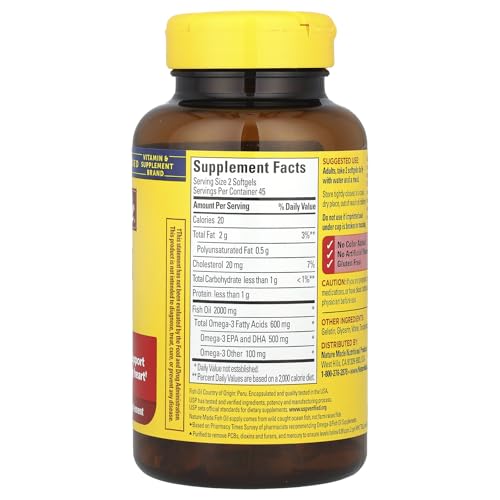 Nature Made Fish Oil 1000 mg, 90 Softgels, Fish Oil Ome