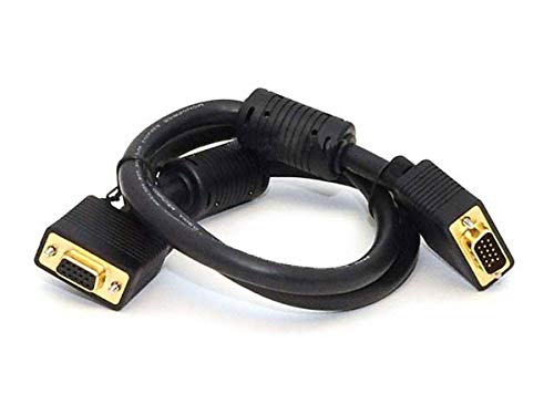 102897 3-Feet Super VGA Male to Female Monitor Cable with Ferrites Black