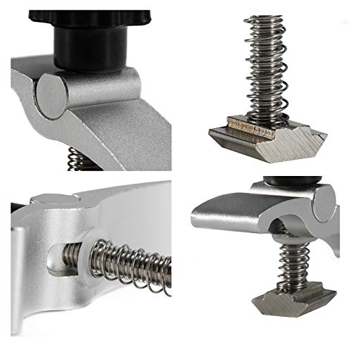 2PCS T-Track Mini Hold Down Clamp Kit, CNC Router Clamp for Woodworking and Metalworking, Compatible with 3018 CNC Router Machines, 3018-PRO/ 3018-PROVer/ MX3, 6.5cm Lx 2cm Wx 5cm H