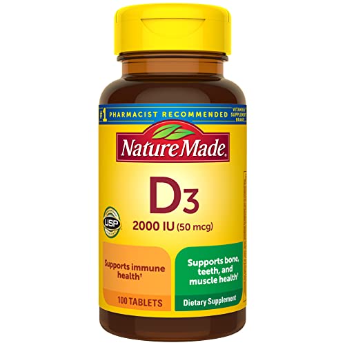 Nature Made Vitamin D3 2000 IU (50 mcg), Dietary Supple