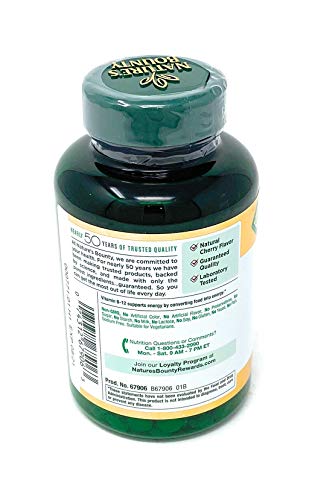 Nature&#39;s Bounty Vitamin B-12 2500 mcg, 300 Quick Dissolve Tablets