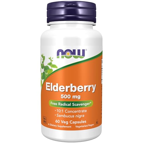 NOW Foods Supplements, Elderberry (Sambucus nigra)500 m