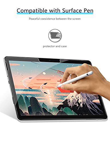2 Pack Screen Protector for Microsoft Surface Go 4 / Surface Go 3/ Surface Go 2 / Surface Go(10.5 inch, 2023/2021/2020/2018), Tempered Glass/Case Friendly/Surface Pen Compatible
