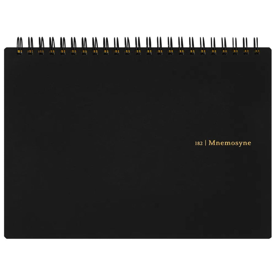 MNEMOSYNE Notebook 5.83 x 8.27 Inches (Horizontal A5), 5mm-squared, 70 Sheets (N182A), White