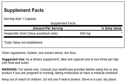 Swanson Hesperidin 500 Mg 60 Capsules