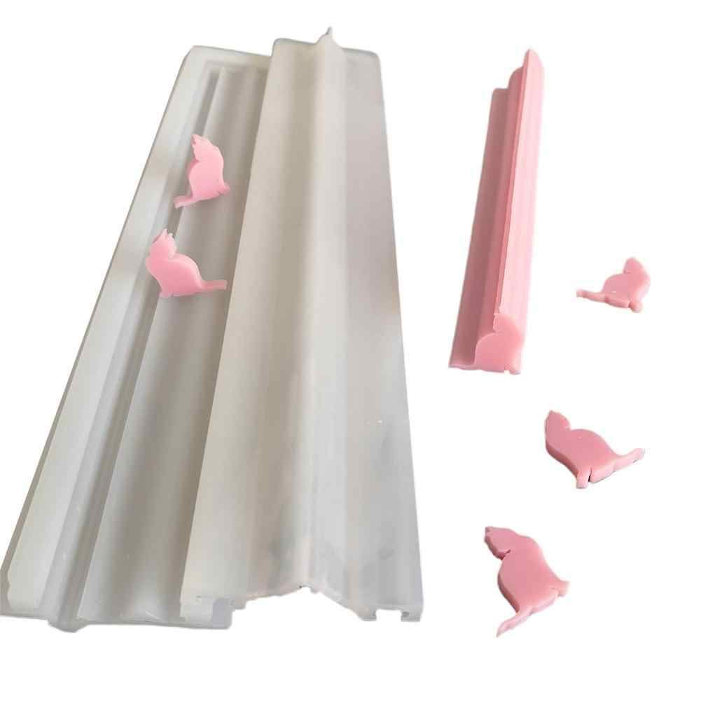 Cat Shaped Long Tube Silicone Soap Mold Kitten Kitty Co