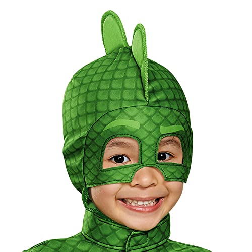 Gekko Classic Toddler PJ Masks Costume, Medium/3T-4T, Green