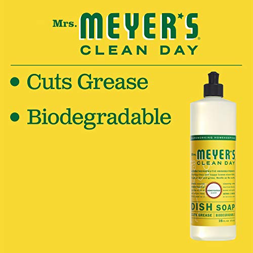 MRS. MEYER&#39;S CLEAN DAY Liquid Dish Soap, Biodegradable Formula, Honeysuckle, 16 fl. oz - Pack of 3