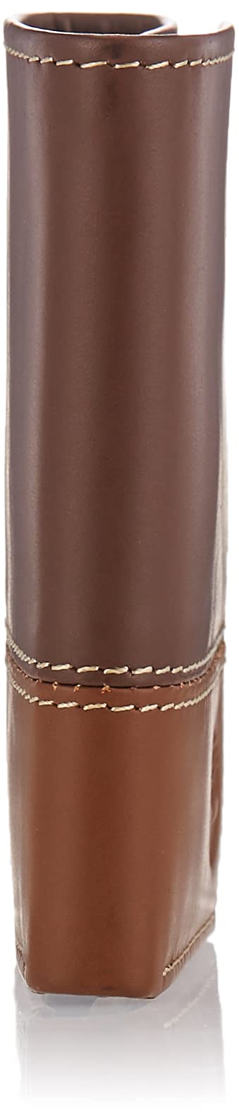 Men&#39;s Leather Trifold Wallet with Id Window, Brown/Tan, One Size