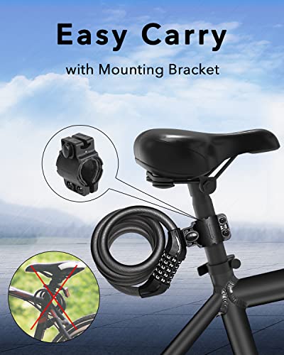 KEYSTP Bike Lock Cable, Up to 15mm Thicker Steel Cable,