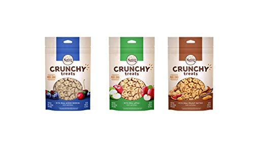 All Natural Crunchy Training Treats For Dogs 3 Flavor Variety Bundle: (1) Peanut Butter, (1) Mixed Berries, and (1) Apple, 10 Oz. Ea. (3 Bags Total)