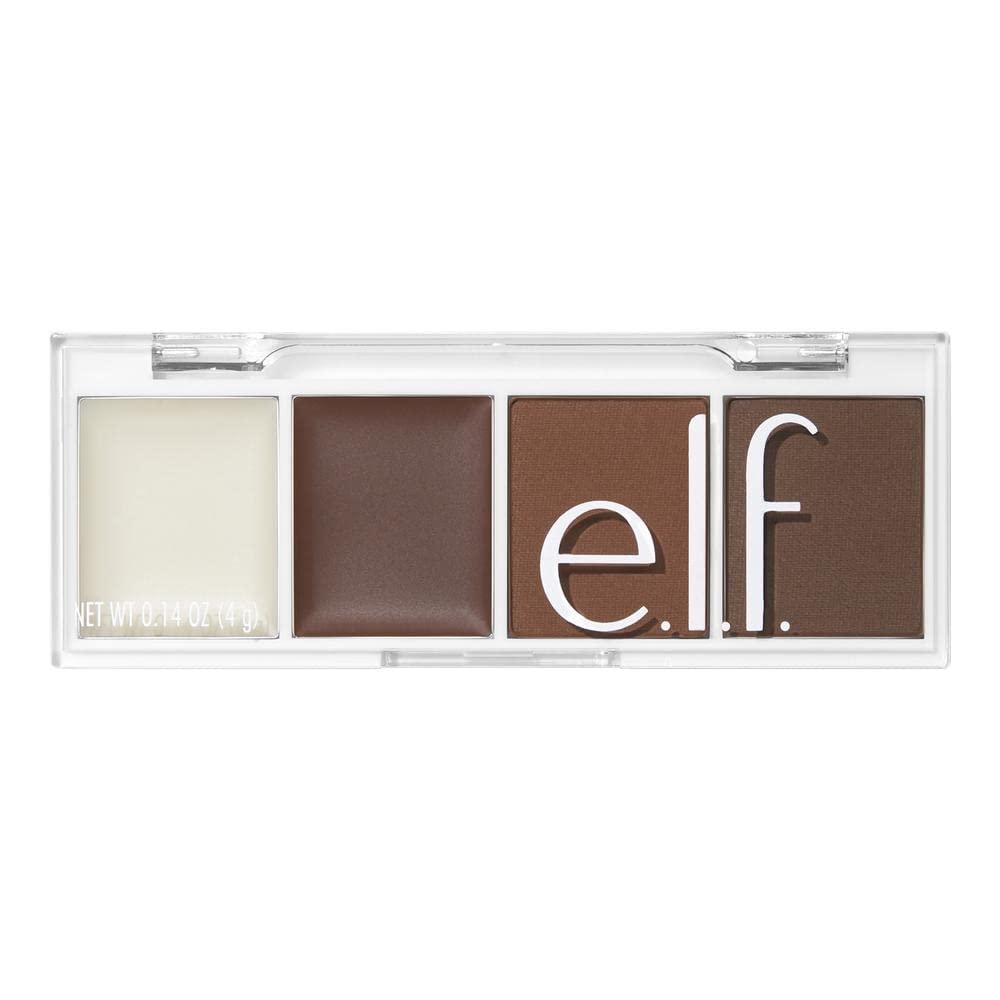 Bite-Size Brow, Mini Brow Quad with Ultra-Pigmented Waxes &amp; Powders, Eyebrow Grooming &amp; Makeup Kit, Auburn, 0.14 Oz