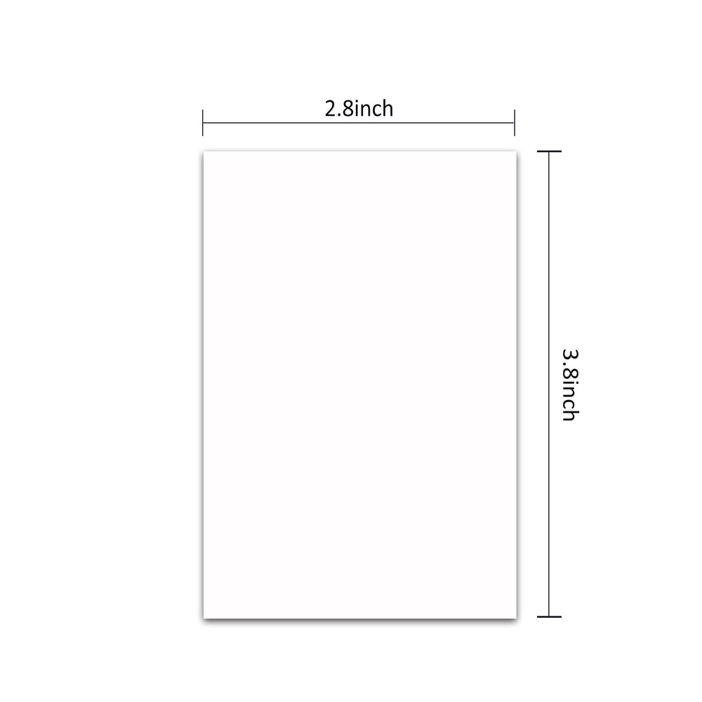 Transparent Sticky Notes Large, 2.8 x 3.8 inch Translucent Self-Sticky Notes Wide, 200 Sheets Waterproof Clear White Reading stickies, 50 Sheets Per Pad, 4 Pads in Total(70029-B04)