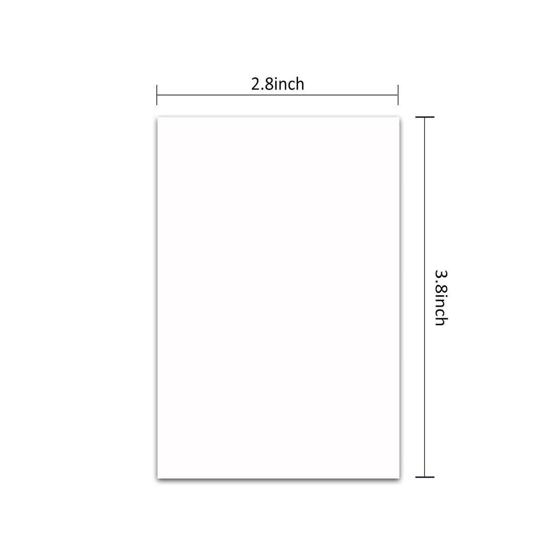 Transparent Sticky Notes Large, 2.8 x 3.8 inch Translucent Self-Sticky Notes Wide, 200 Sheets Waterproof Clear White Reading stickies, 50 Sheets Per Pad, 4 Pads in Total(70029-B04)