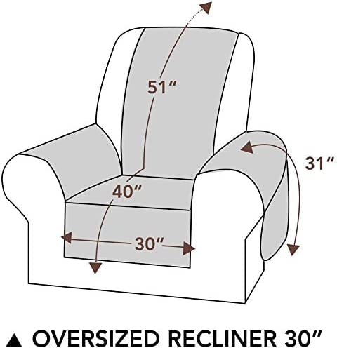 Reversible Recliner Chair Cover, Sofa Covers for Dogs,Sofa Slipcover,Couch Covers for 3 Cushion Couch,Couch Protector(Recliner Oversize:Burgundy/Beige)