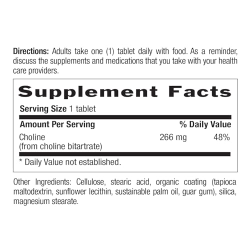 Country Life Choline 266mg, Certified Gluten Free, Cert