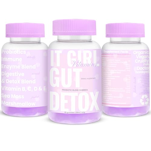 Gut Health Gummies for Women, Vegan Gut Support + Superfood Greens, Digestive Enzymes, Probiotics, 3 Billion CFUs, Organic Detox, Feminine & Hormone Balance, Immunity, Metabolism, Bloat, Multivitamin