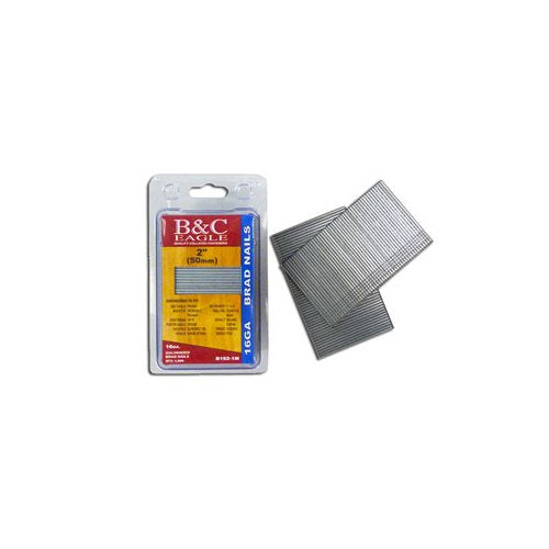 B&amp;C Eagle B162SS-1M 2-Inch x 16 Gauge S316 Stainless Steel Straight Finish Nails (1,000 per pack)