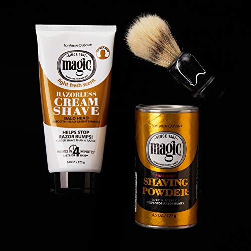 Magic Razorless Shaving Cream, Hair Removal Cream, Depilatory Cream, Works in 4 Minutes for Coarse, Curly Hair, 2 Count