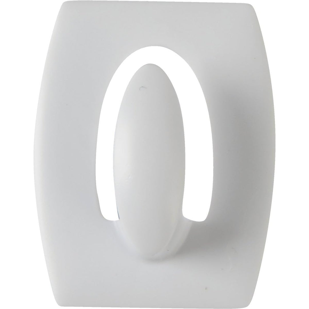 Damage Free Hanging Light Clips with Adhesive Strips, No Tools Mini Wall Hooks for Hanging Decorations in Living Spaces, 18 White Wall Hooks and 24 Strips