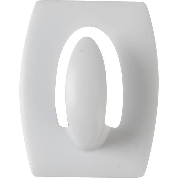 Damage Free Hanging Light Clips with Adhesive Strips, No Tools Mini Wall Hooks for Hanging Decorations in Living Spaces, 18 White Wall Hooks and 24 Strips