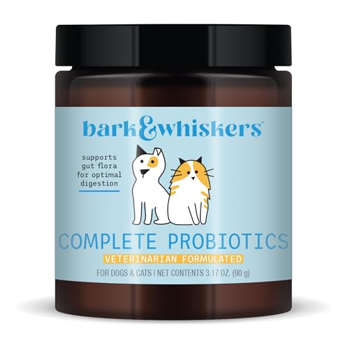 Bark & Whiskers Complete Probiotics, for Dogs and Cats, 3.17 oz (90 g), Supports Immune Function, Digestive Support, Veterinarian Formulated, Non GMO,