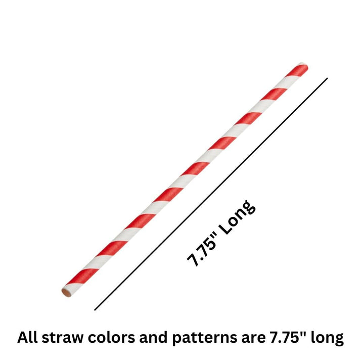 4th of July Straws USA Red, White &amp; Blue Paper 