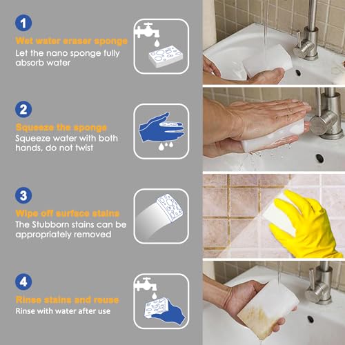50 Pack Melamine Sponge, Magic Sponge Eraser, Durable M