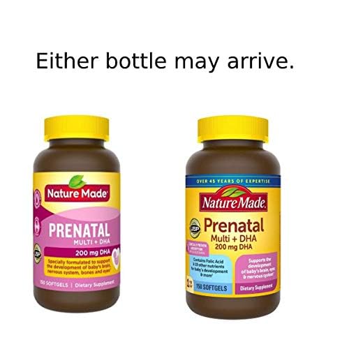 Prenatal + Dha 200 mg Dietary Supplement (Netcount 150 Soft Gels), 150Count ()