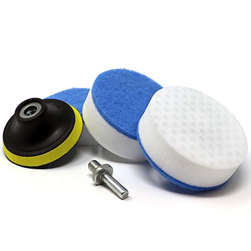 Drill Powered Magic Cleaning Sponges | High Density Melamine Pads &amp; Drill Attachment for Bathroom, Baseboards, Magic Marker &amp; More