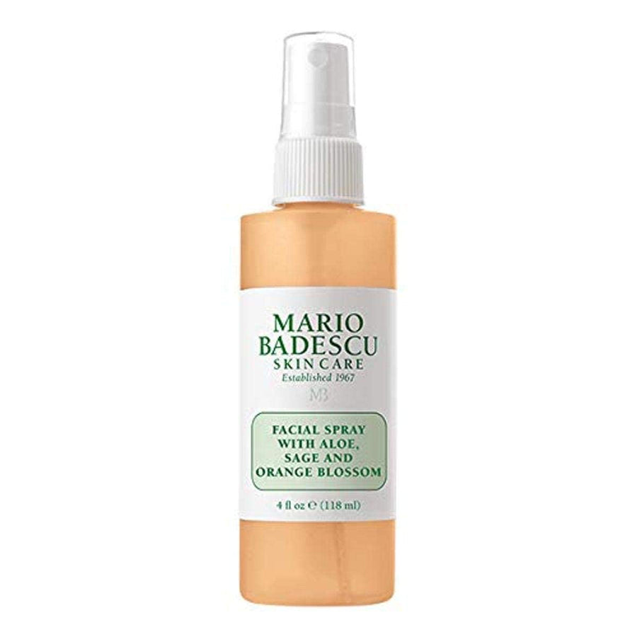 Mario Badescu Facial Spray 118ml with Aloe, Sage and Orange Blossom for All Skin Types, Face Mist that Hydrates & Uplifts, Helps to Soothe the Skin Suitable for Unisex Men & Women, Travel Size