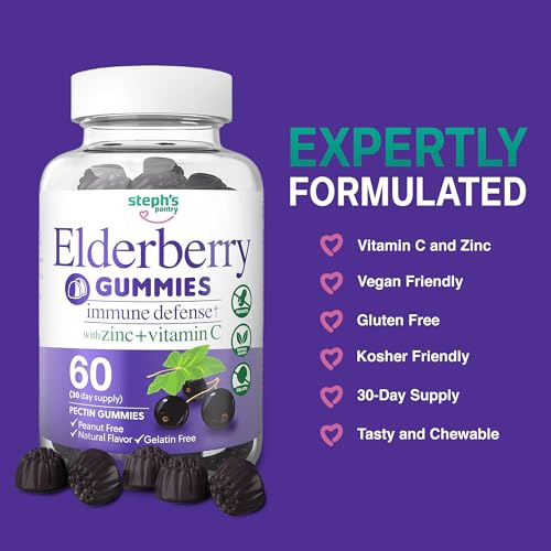 Elderberry Gummies with Vitamin C and Zinc - Immune Boo