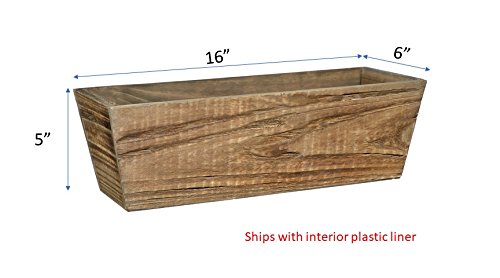 Wood Window Box Planter - Buffalo Brown