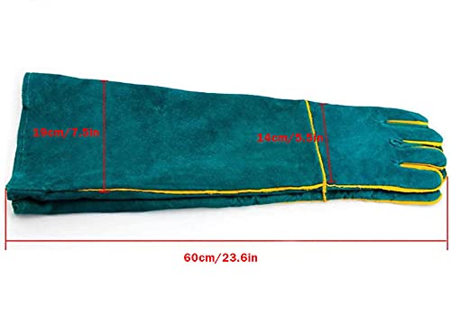 Anti-Bite Work Gloves, Regular 60cm/ 23.6 Inch Bite Resistant Animal Handling Gloves for Welding, Gardening, Grooming, Handling Dog/Cat/Bird/Snake/Lizard/Turtle, Durable Protective Gloves