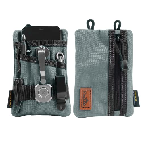 VE1 Pocket Organizer, Tool Pocket Organizer for Men, Pocket Organizer Storage EDC Gears, Best Gift to Keep Organized, Hold Your Flashlight/Pocket Knife, Tactical Pen, Notebook (Grey)