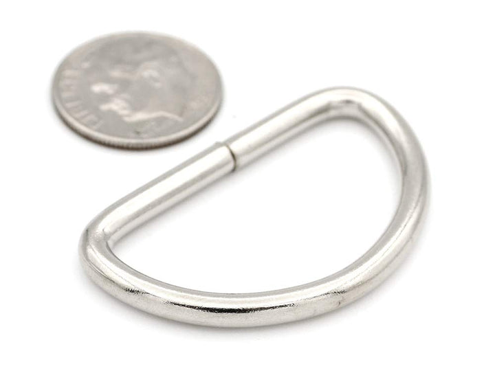 CRAFTMEmore 1 1/4 &amp; 1 1/2 Inches D-Ring Findings Metal Non Welded D Rings for Belts Bags Landyard Leathercraft Avail 4 Colors (1 1/4 x 20 pcs, Gunmetal)