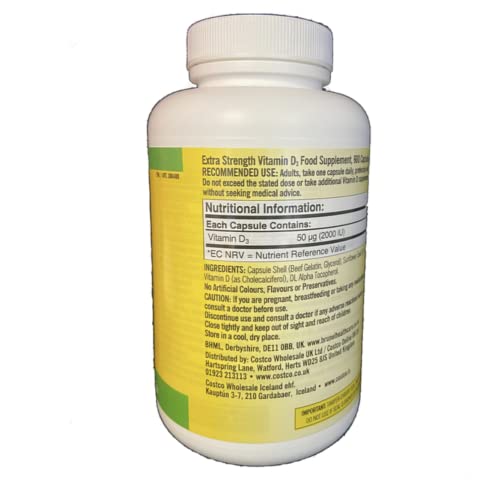 Kirkland Signature Extra Strength Vitamin D3 2000 I.U. 