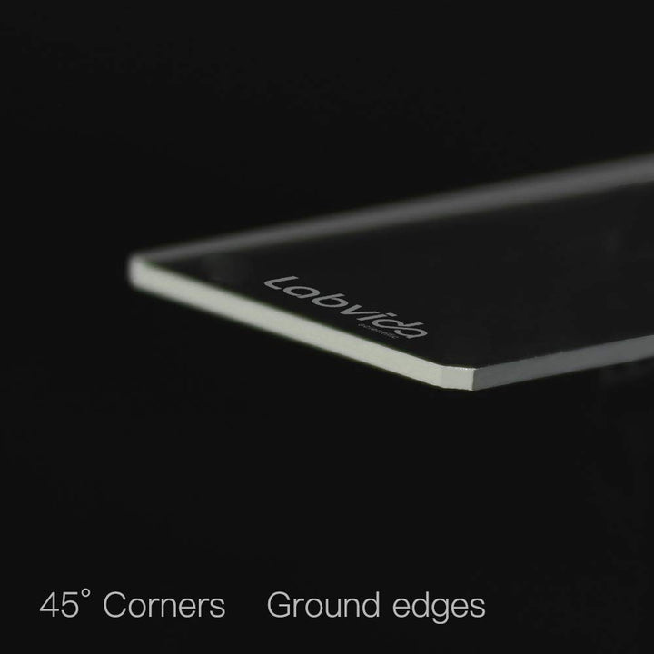 144pcs of Pre-Cleaned White Color Frosted Microscope Slide, Dim.75mmx25mm, Super Grade Glass, Ground Edges, 45° Safety Corners, LVQ034W