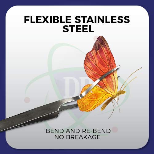 Featherweight Entomology Forceps Wide-Points for a Delicate enetology Work. Flexible Stainless-Steel – Bend &amp; Re-Bend.