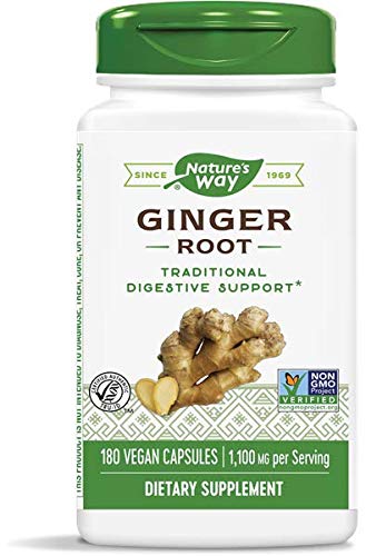Nature&#39;s Way Ginger Root 550mg, 180 Capsules (Pack of 2)