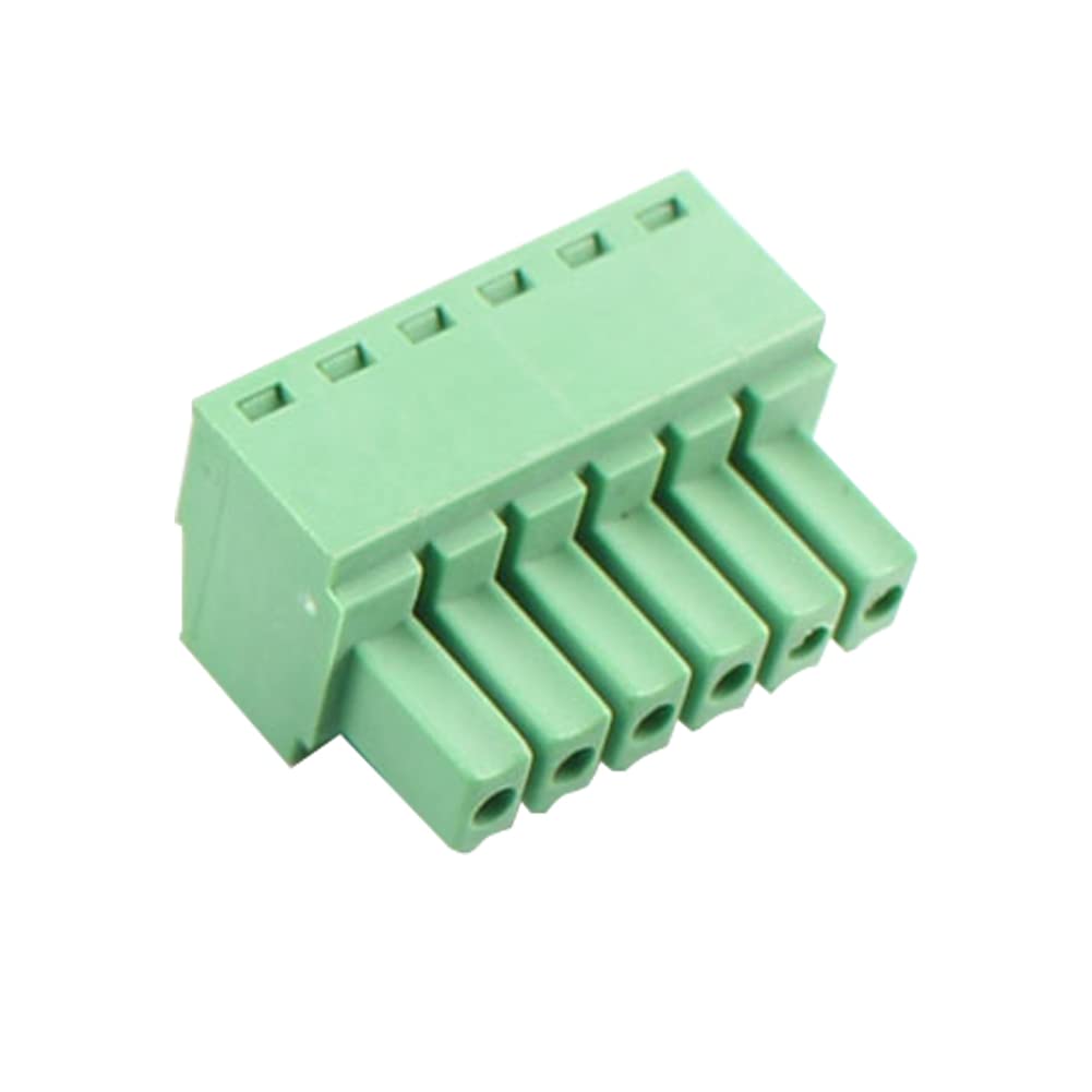 Cermant 10PCS 6 Pin 3.5mm Pitch PCB Green Pluggable Ter