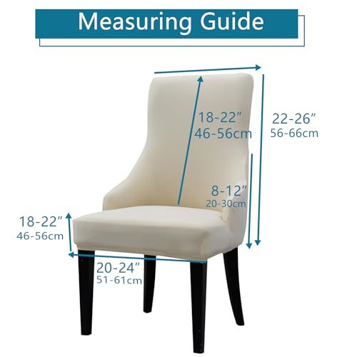 Liykimt Stretch Wingback Side Chair Slipcover-Accent Ch