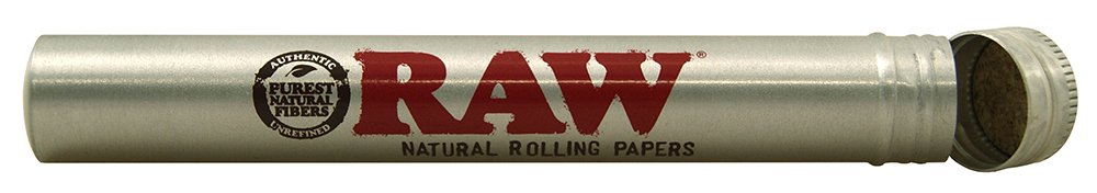 RAW Thentic Cigar Style Aluminum Tube, Silver, 1 Count