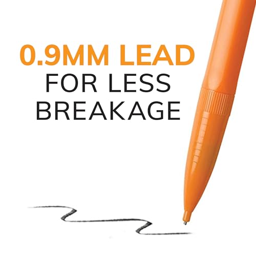 Xtra-Strong Thick Lead Mechanical Pencil, With Colorful Barrel Thick Point (0.9mm), 24-Count Pack, With Erasers (MPLWP241)