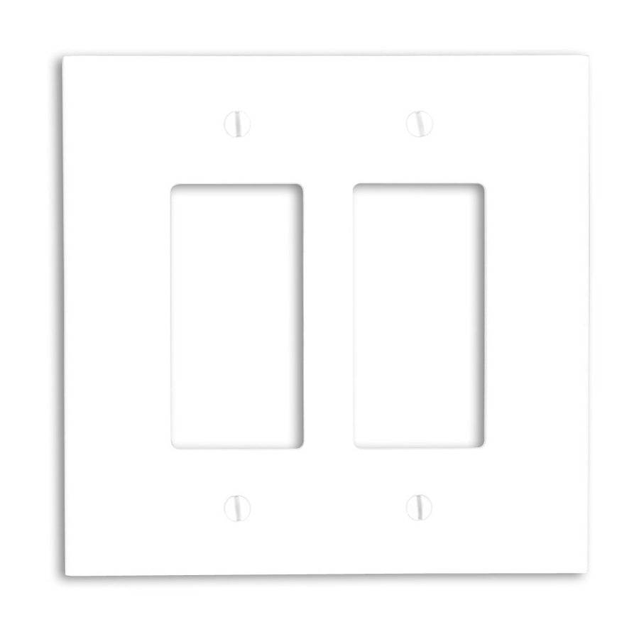 88602 2-Gang Decora/GFCI Device Wallplate, Oversized, Thermoset, Device Mount, White