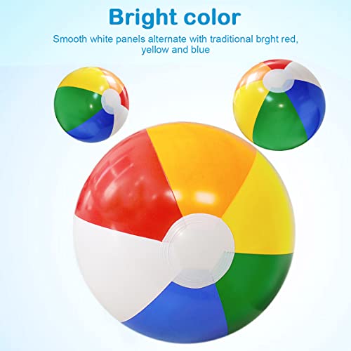 16&#39;&#39; Beach Balls for Kids - 3 Pack Beach Ball Bulk Inflatable Pool Beach Balls Bulk Hawaiian Tropical Theme Party Decorations Favors Supplies