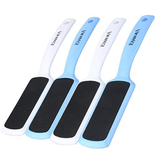 Foot File Pedicure Rasp Callus Remover, ESARORA Double-Sided Colossal Foot Rasp Foot File and Callus Remover to Remove Hard Skin (Pack of 4)